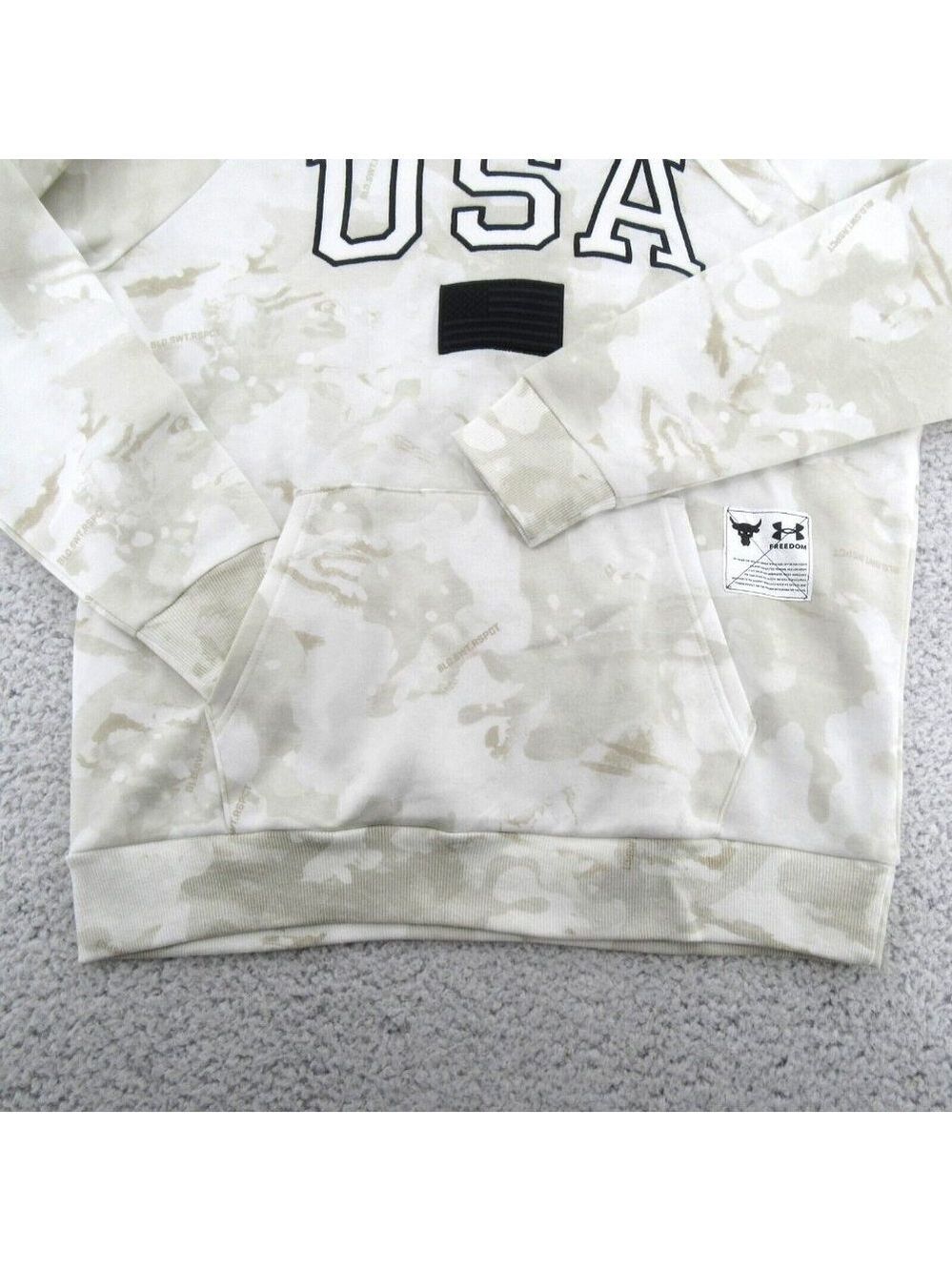 Under Armour Project Rock Veterans USA Camo Hoodie Mens Size XXL NEW - Picture 9 of 14